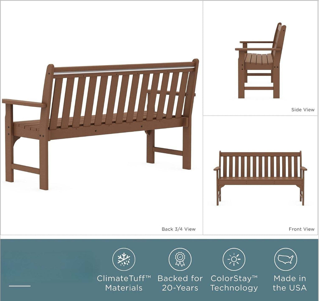 60" Teak Vineyard Bench