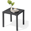 Black Metal Square Patio Side Table