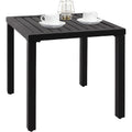 Black Metal Square Side Table