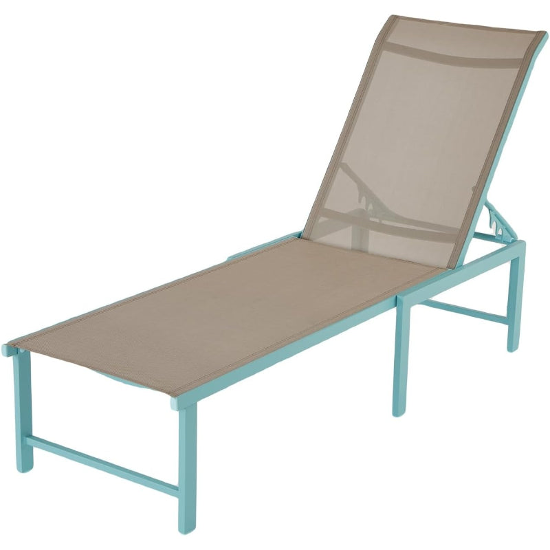 Blue Adjustable Patio Lounge Chair