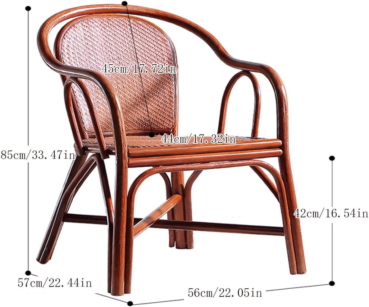 Natural Rattan Stackable Bistro Armchair