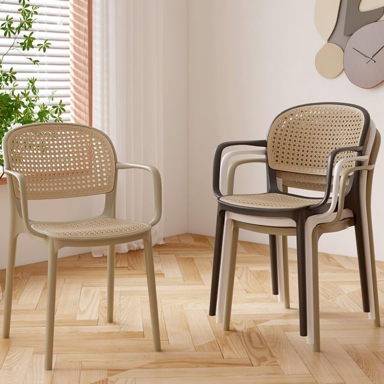 Rattan Stackable Garden Arm Chair