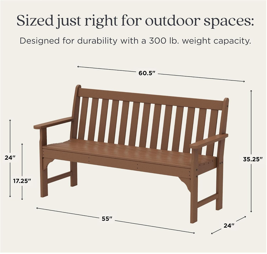 60" Teak Vineyard Bench