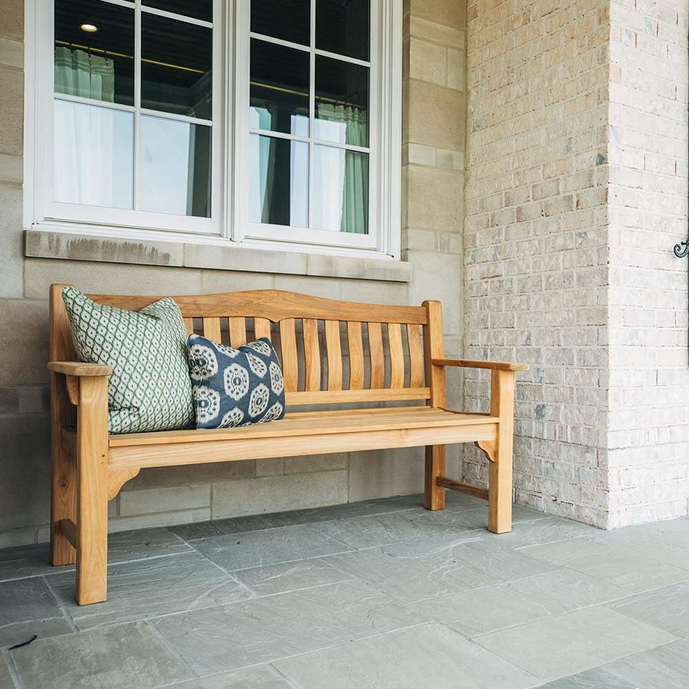 Teak 73" Patio Bench