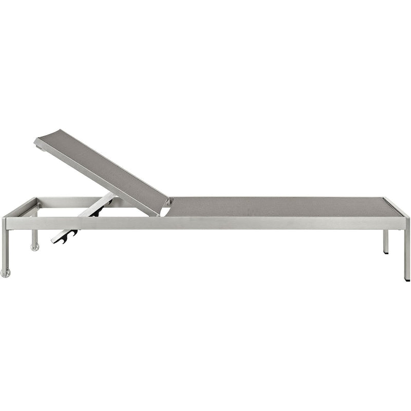 Silver Gray Chaise Lounge