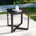 Black Steel Patio Side Table