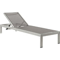 Silver Gray Chaise Lounge