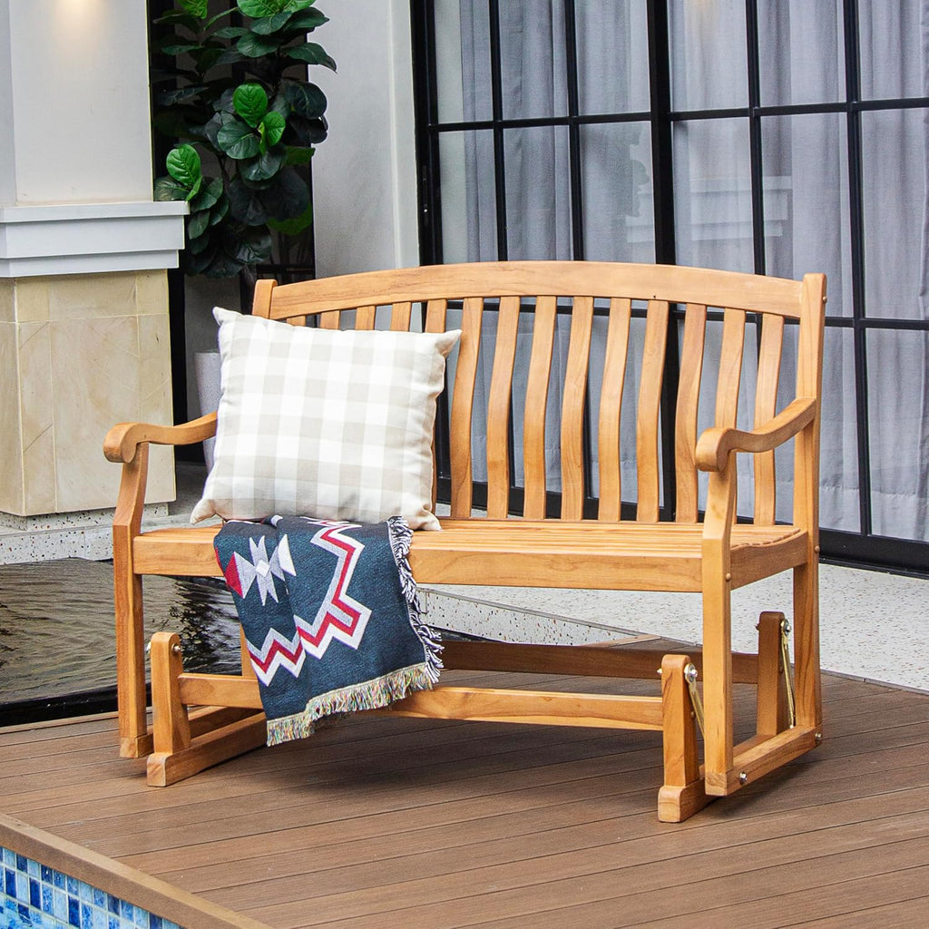 Teak Wood Glider Bench