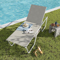 78" Khaki Chaise Lounge