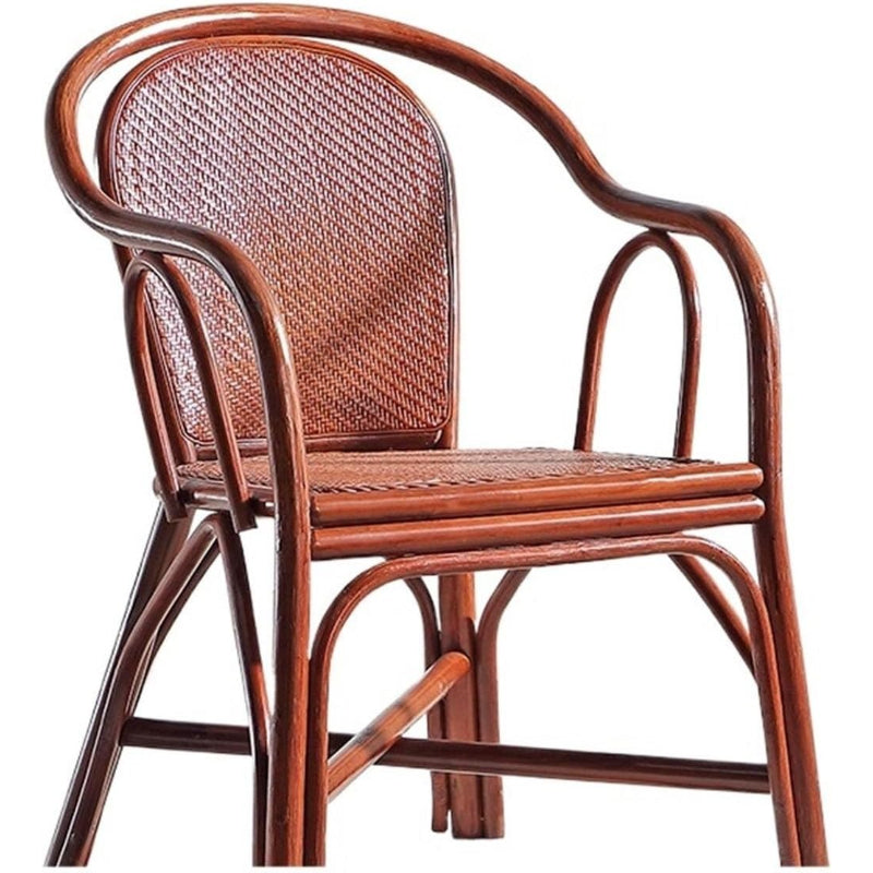 Natural Rattan Stackable Bistro Armchair